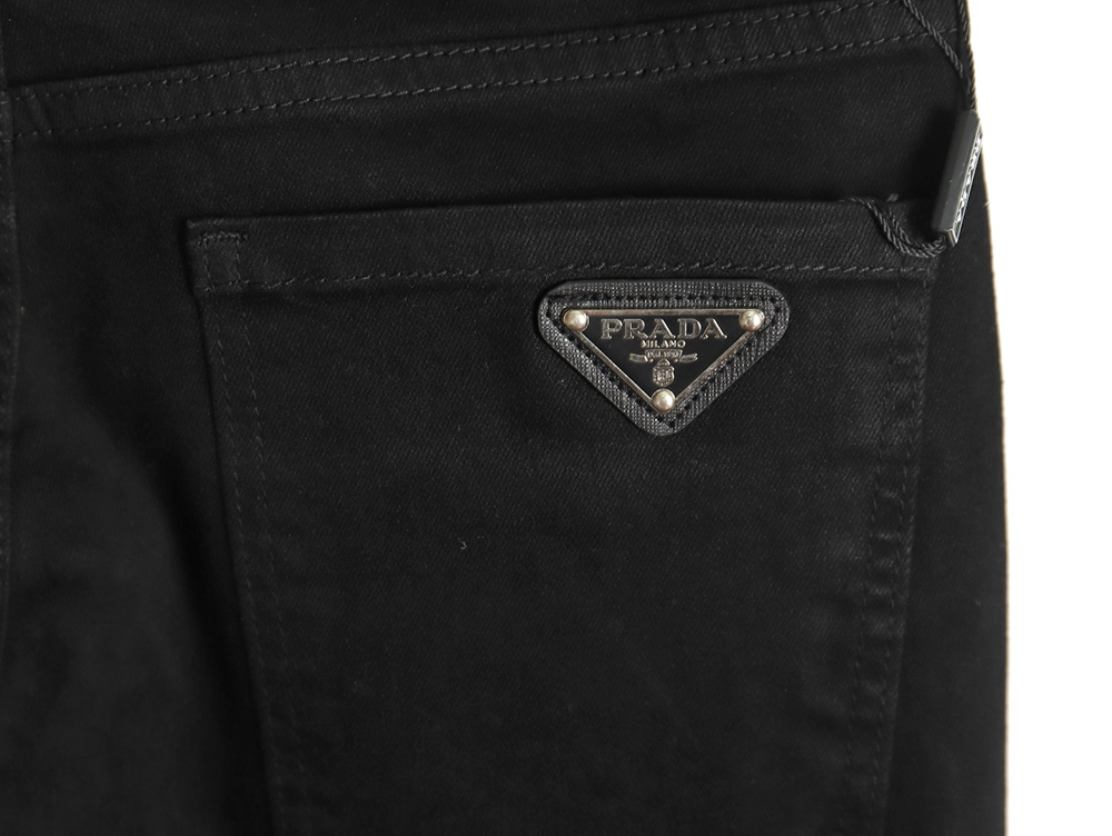 Prada triangle logo denim trousers 28-36