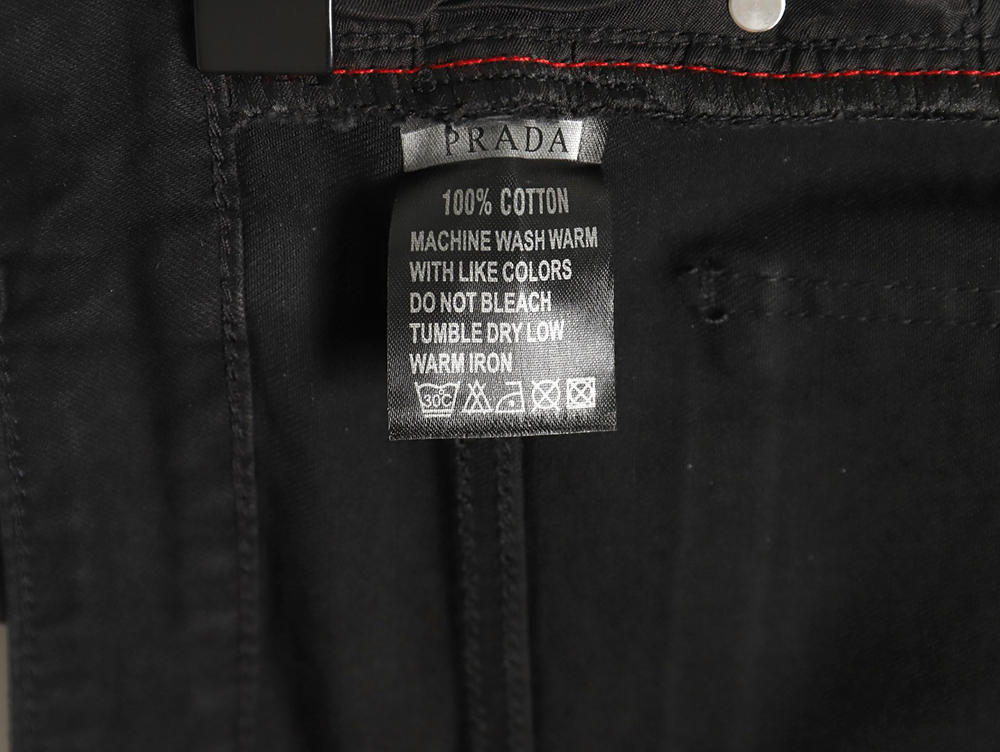 Prada triangle logo denim trousers 28-36