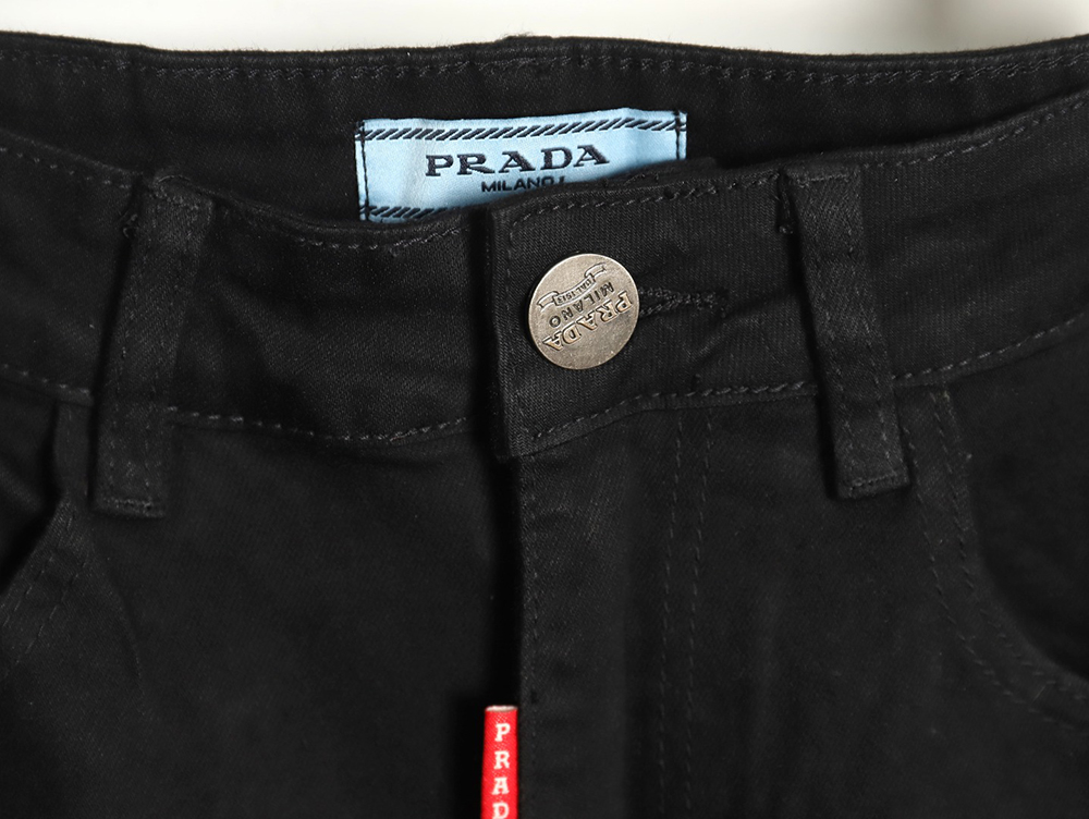 Prada triangle logo denim trousers 28-36