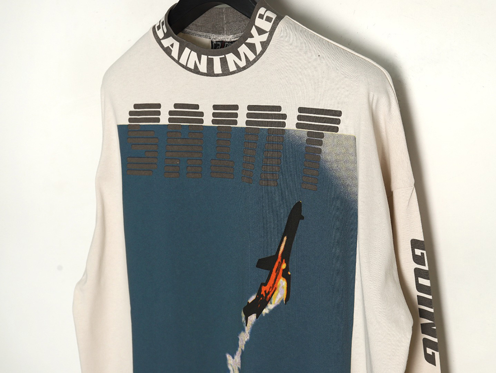 Saint Michael airplane illustration lettering long sleeves S-XL