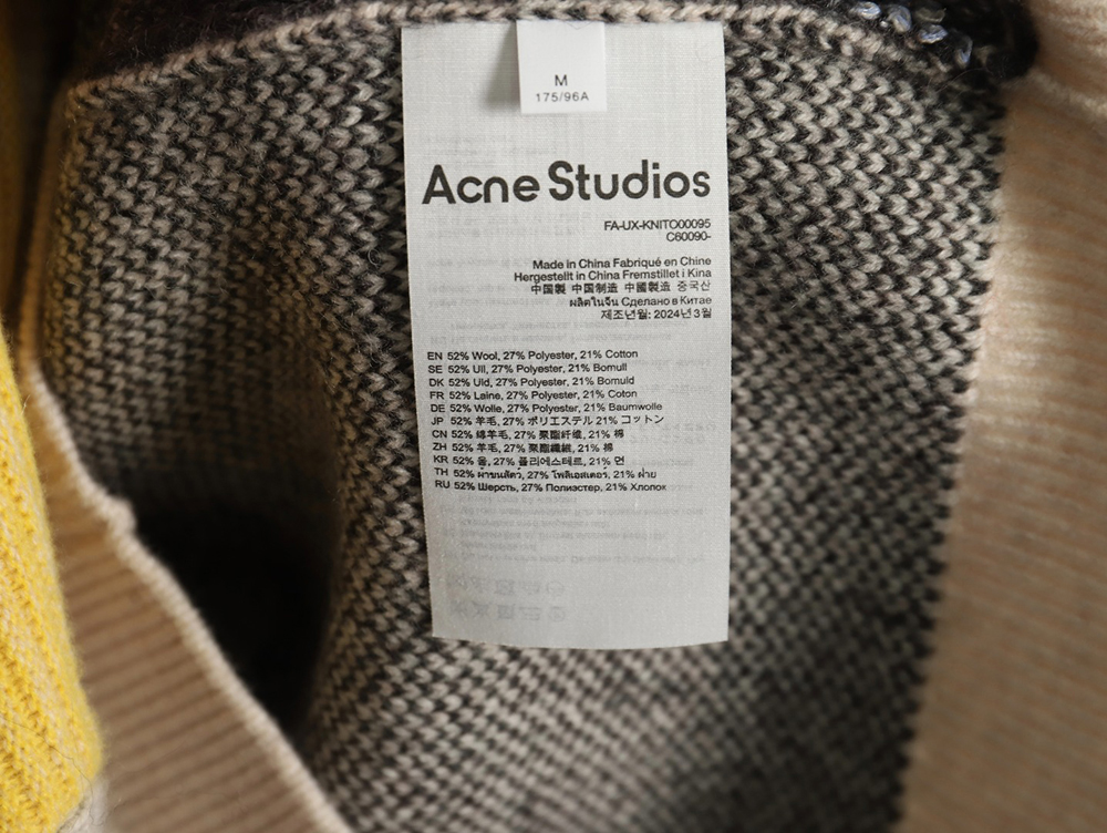 Acne studios panelled crew neck sweater