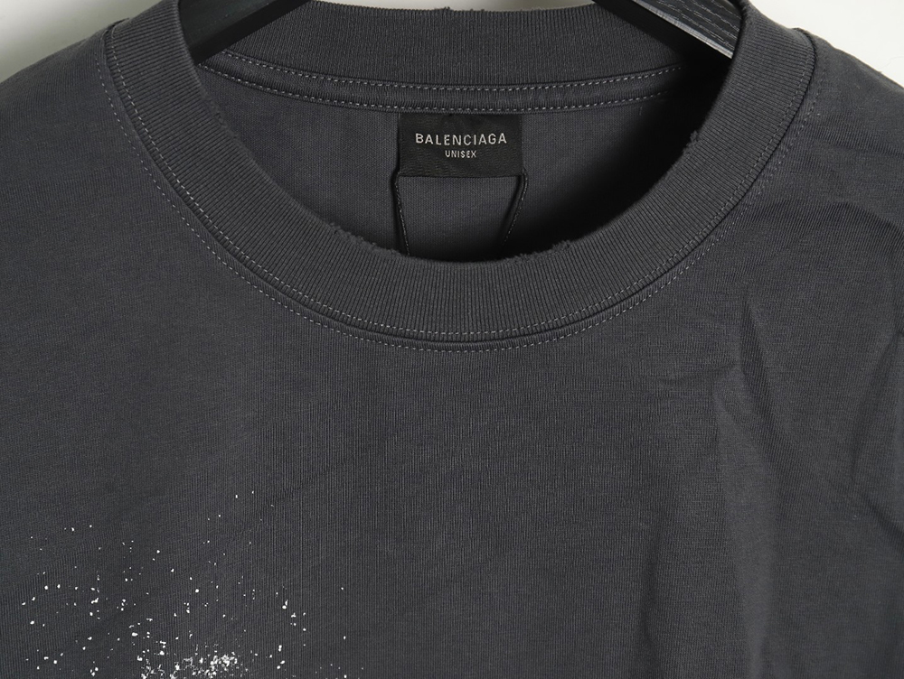 Balenciaga Blurred Coke Print Washed Ripped Long Sleeves TSK2