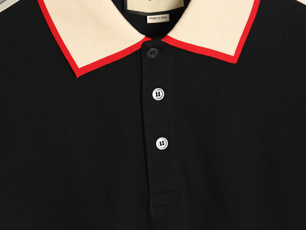 Gucci classic shoulder jacquard webbing Polo short sleeve