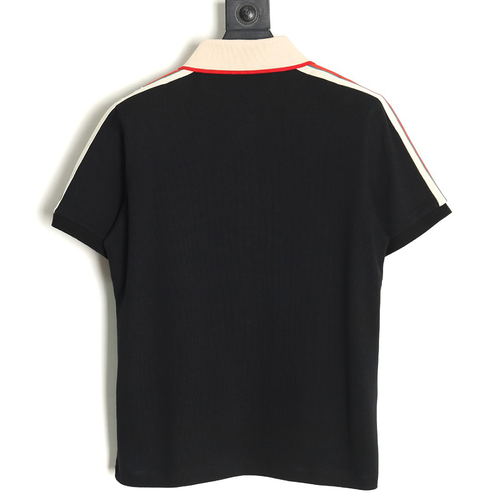 Gucci classic shoulder jacquard webbing Polo short sleeve