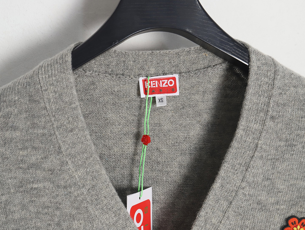 Kenzo BOKE flower sweater knitted cardigan