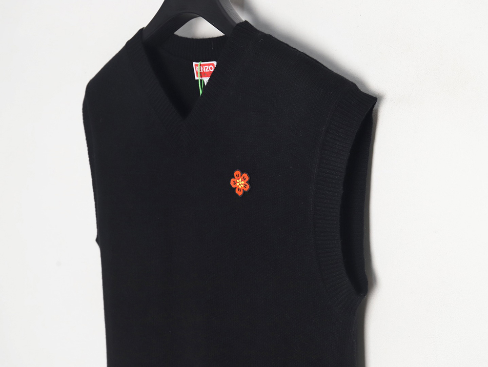 Kenzo BOKE Begonia flower pullover knitted sweater vest TSK1