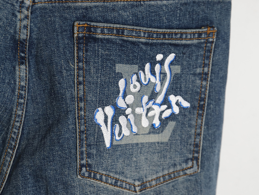 Louis Vuitton graffiti back pocket jeans