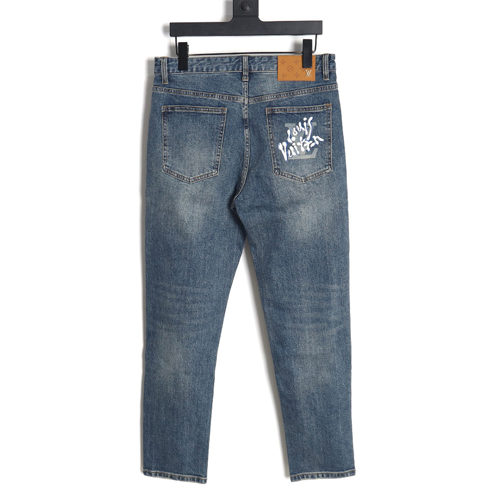 Louis Vuitton graffiti back pocket jeans