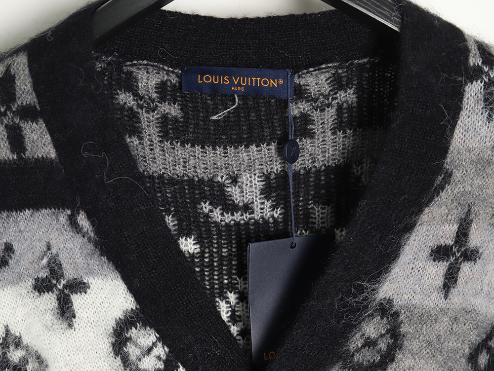 Louis Vuitton all-over mohair wool cardigan