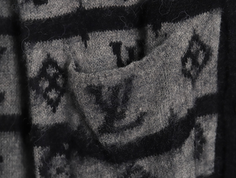 Louis Vuitton all-over mohair wool cardigan
