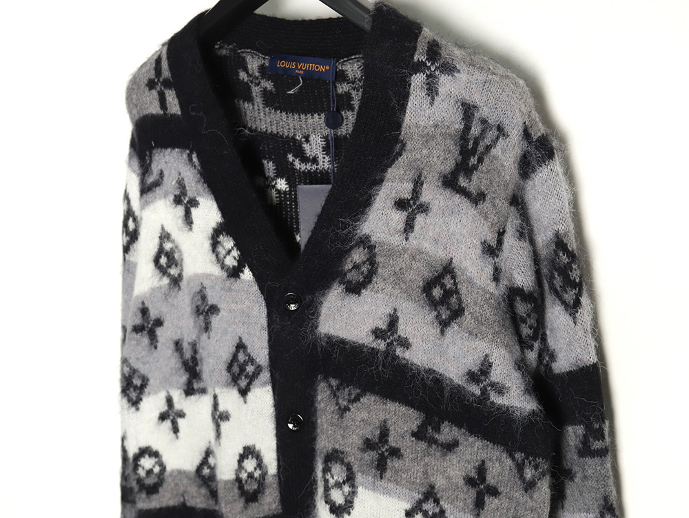 Louis Vuitton all-over mohair wool cardigan