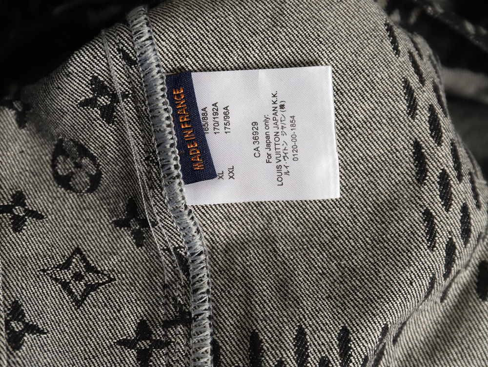 Louis Vuitton checkered floral denim long-sleeved jacket TSK1