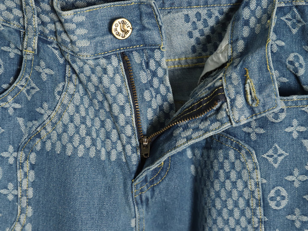 Louis Vuitton NIGO checkerboard print jeans