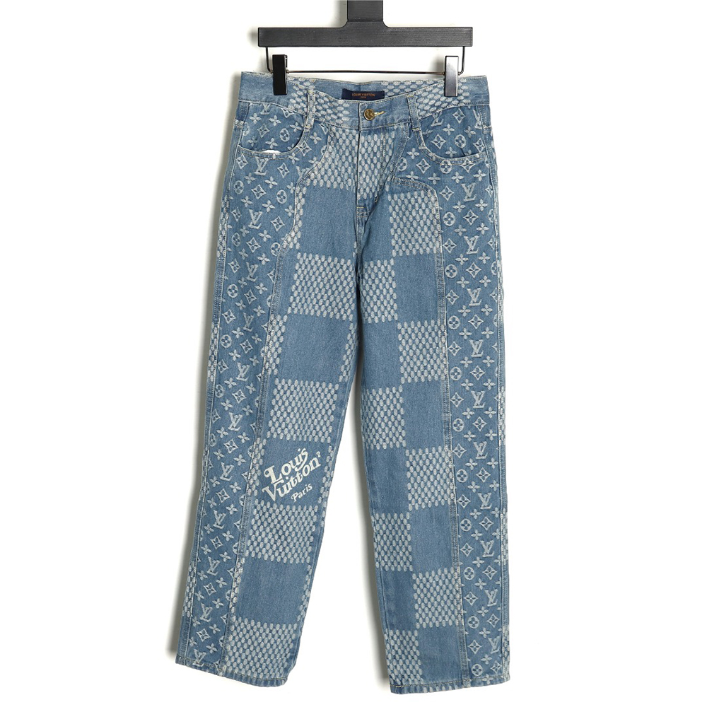 Louis Vuitton NIGO checkerboard print jeans