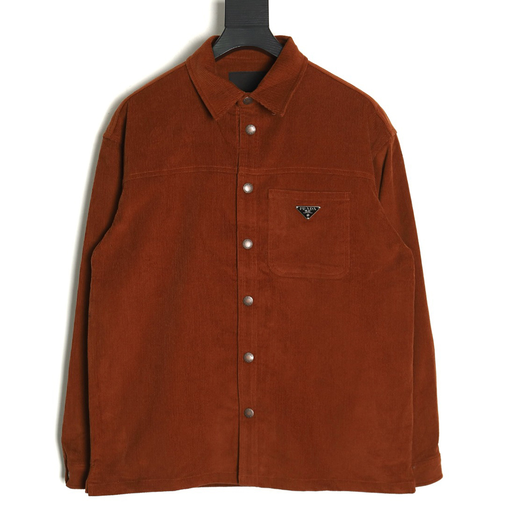 Prada Corduroy Long Sleeve Jacket