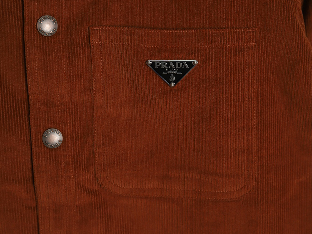 Prada Corduroy Long Sleeve Jacket