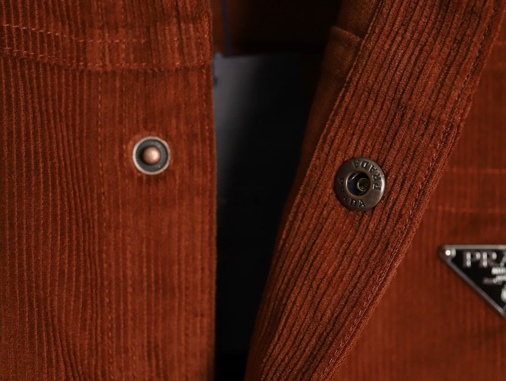 Prada Corduroy Long Sleeve Jacket