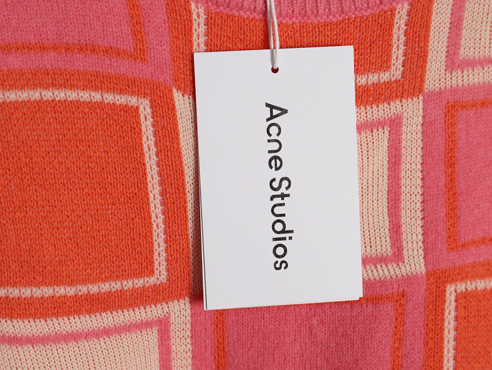 Acne studios square smiley face crew neck sweater