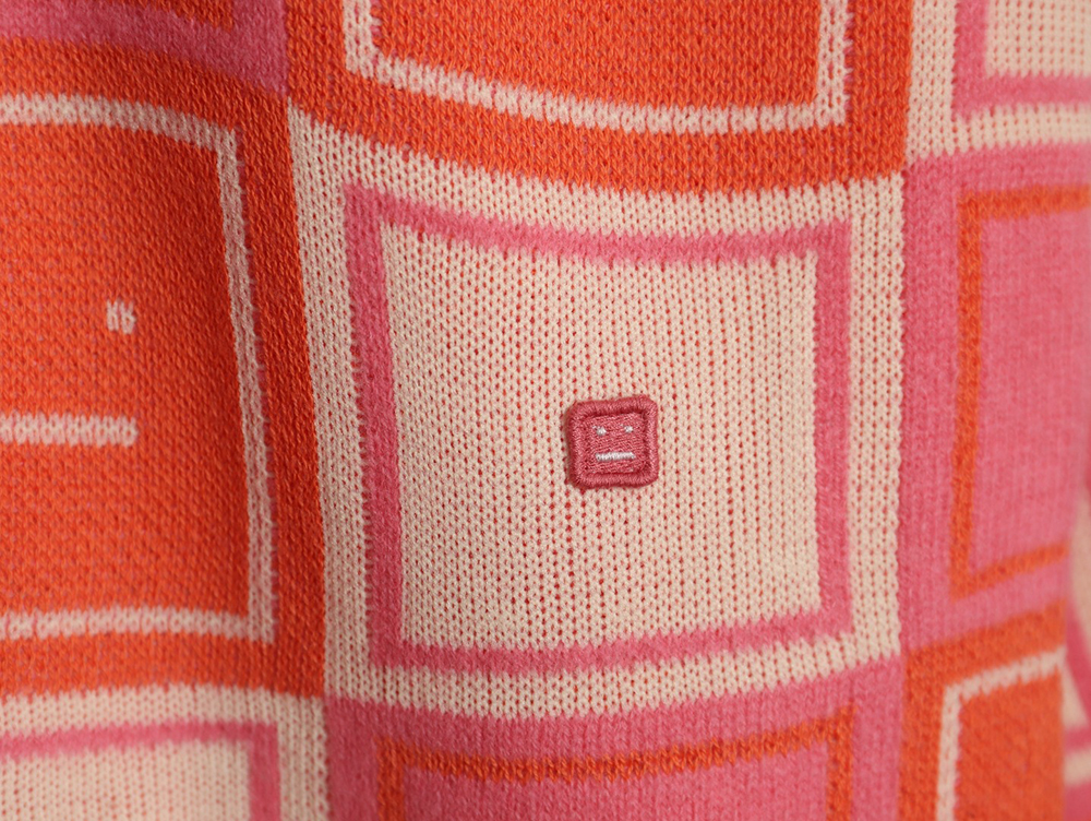 Acne studios square smiley face crew neck sweater