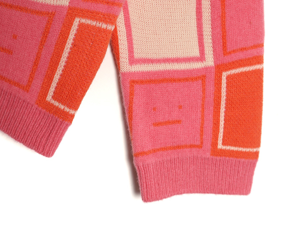 Acne studios square smiley face crew neck sweater