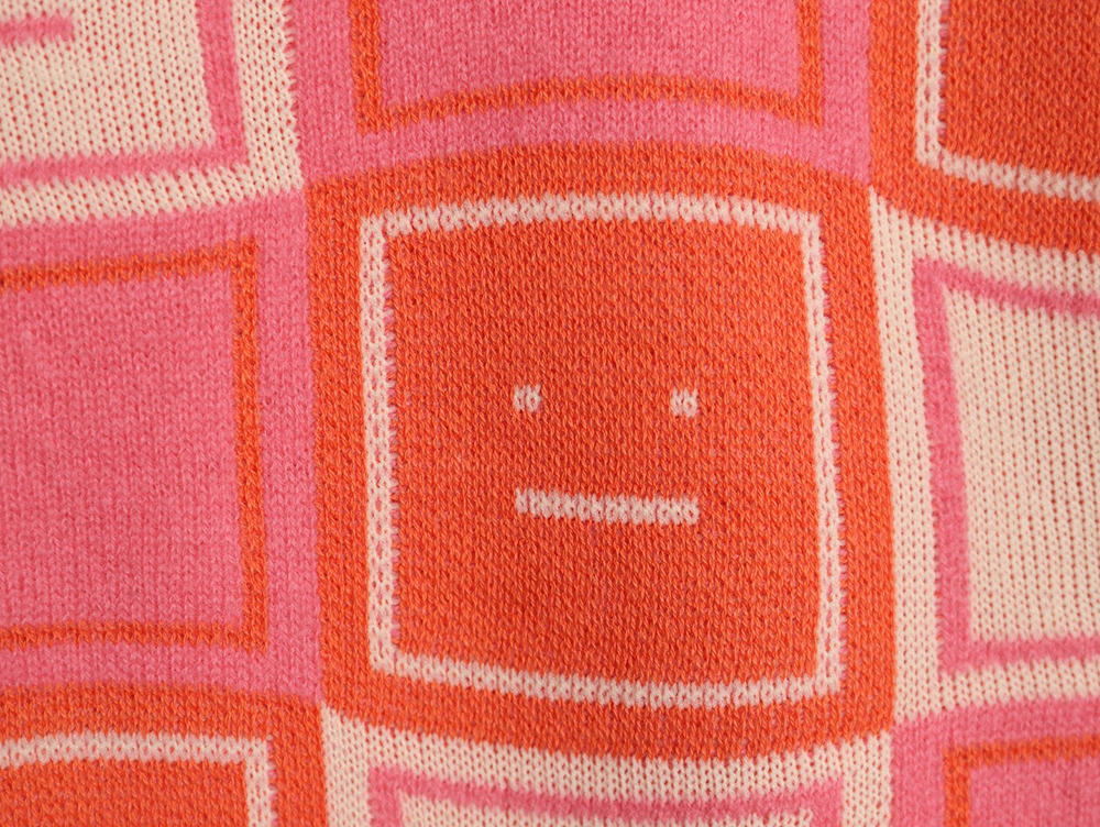 Acne studios square smiley face crew neck sweater