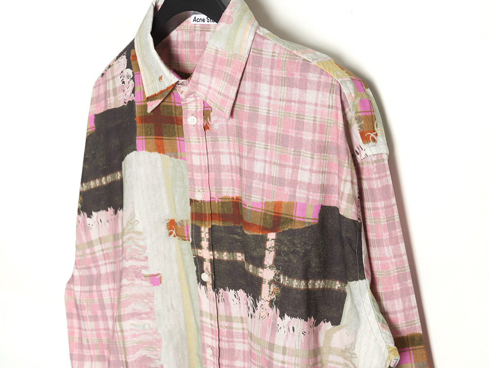 Acne studios patchwork checked shirt