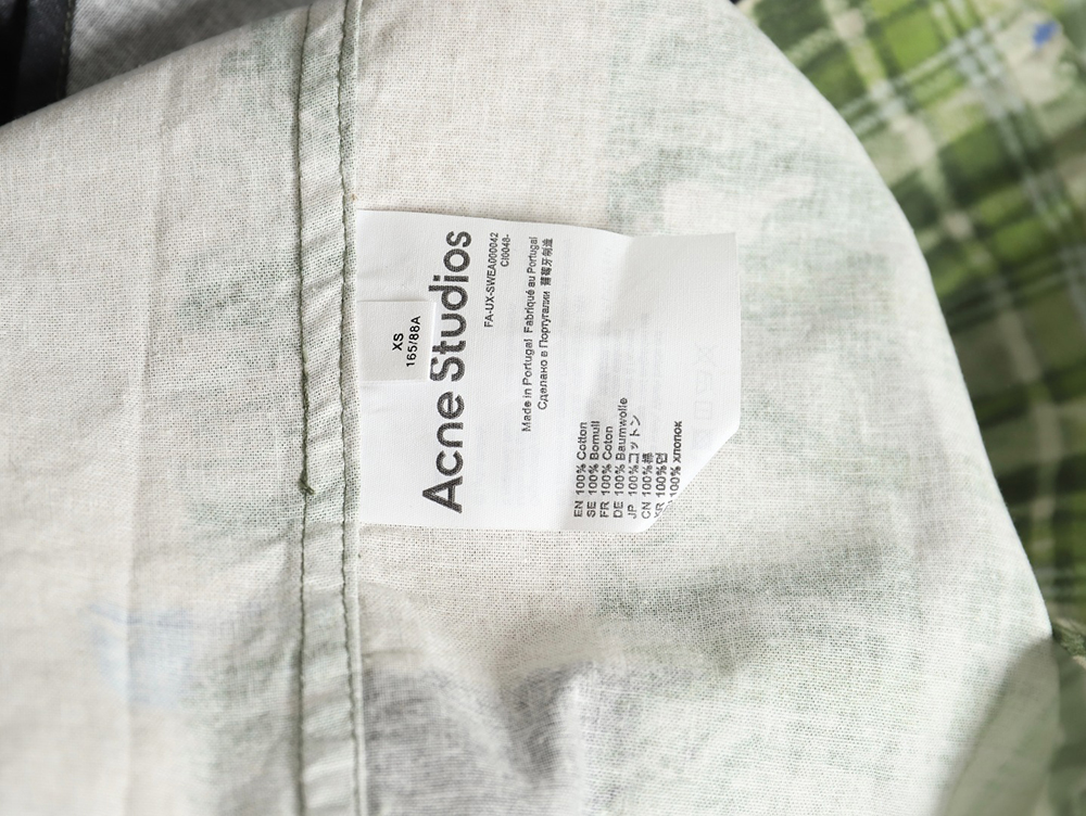Acne studios patchwork checked shirt TSK1