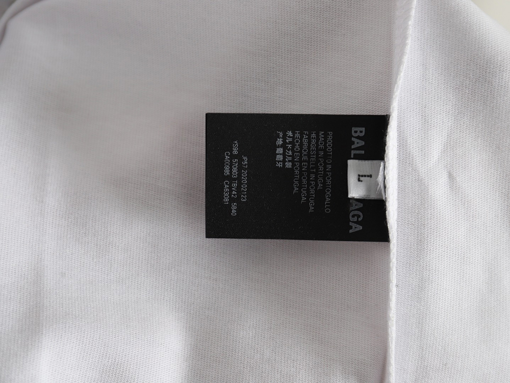 Balenciaga Ink splash lock print short sleeves