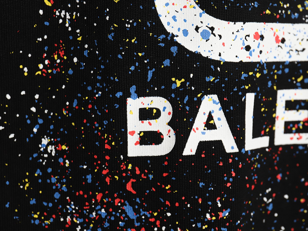 Balenciaga Ink splash lock print short sleeves TSK1