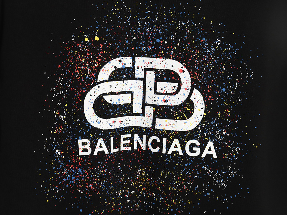 Balenciaga Ink splash lock print short sleeves TSK1