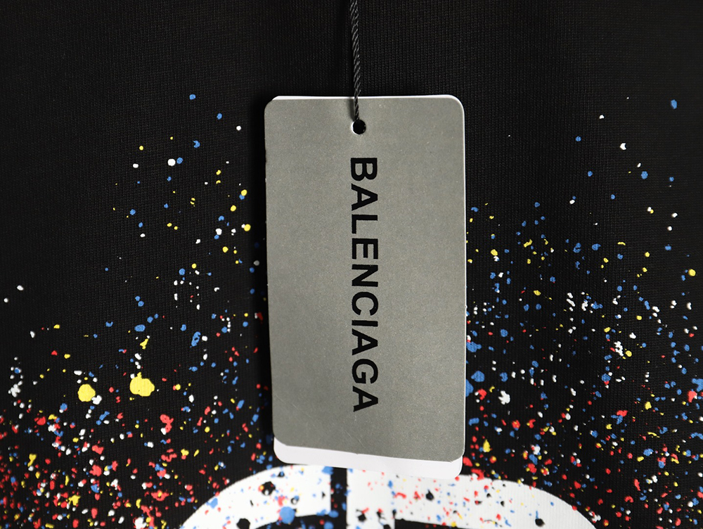 Balenciaga Ink splash lock print short sleeves TSK1