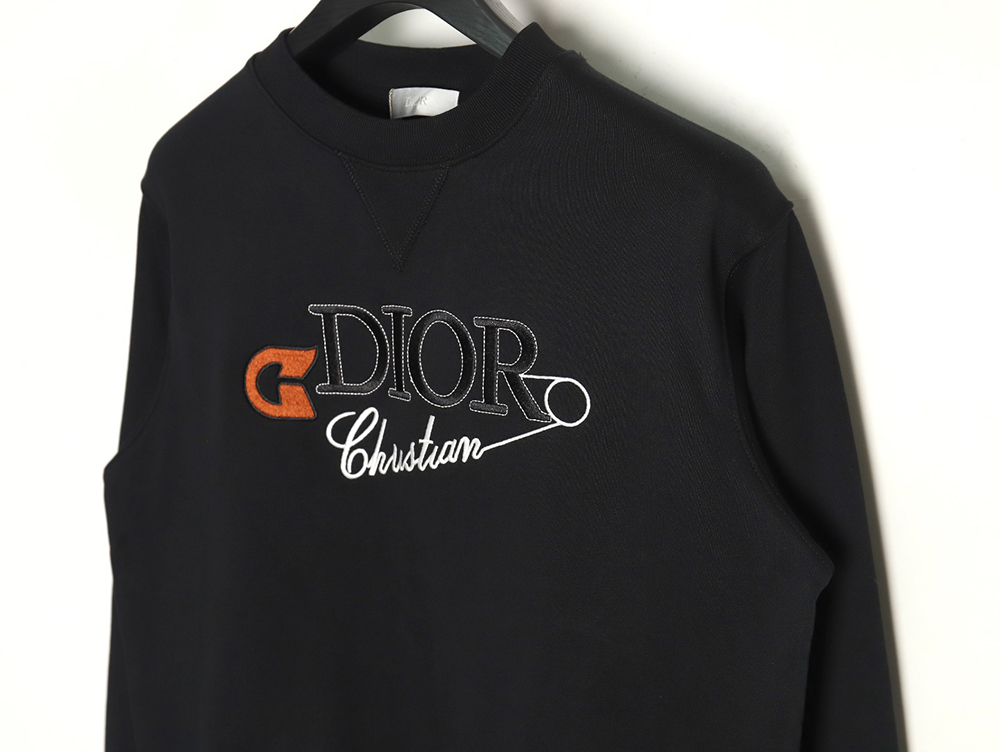 Dior safety pin embroidered crew neck sweatshirt