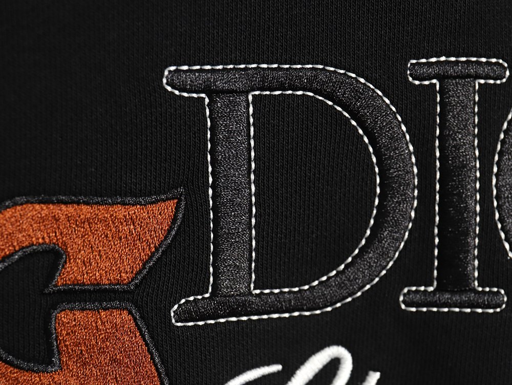 Dior safety pin embroidered crew neck sweatshirt