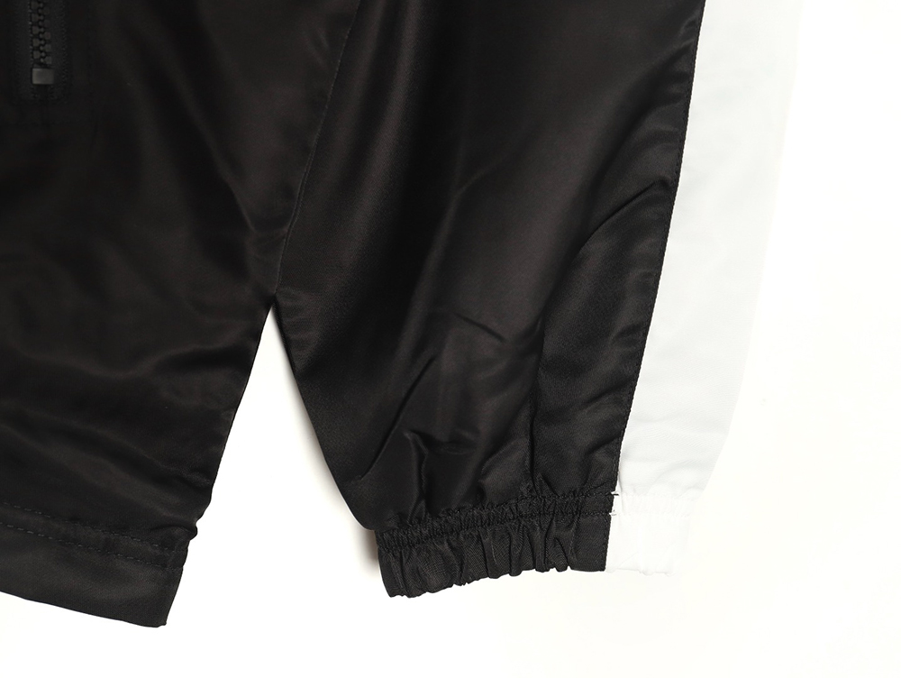 Kenzo black label white embroidery thin cotton stand collar jacket