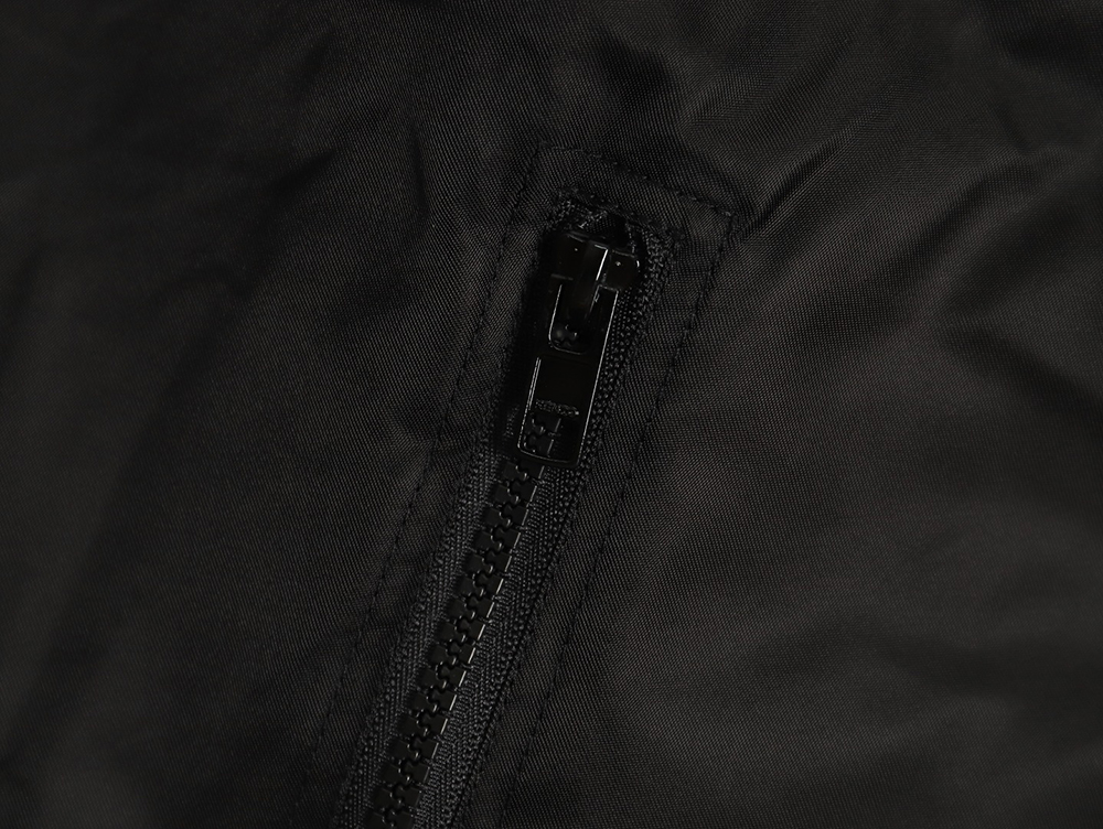 Kenzo black label white embroidery thin cotton stand collar jacket
