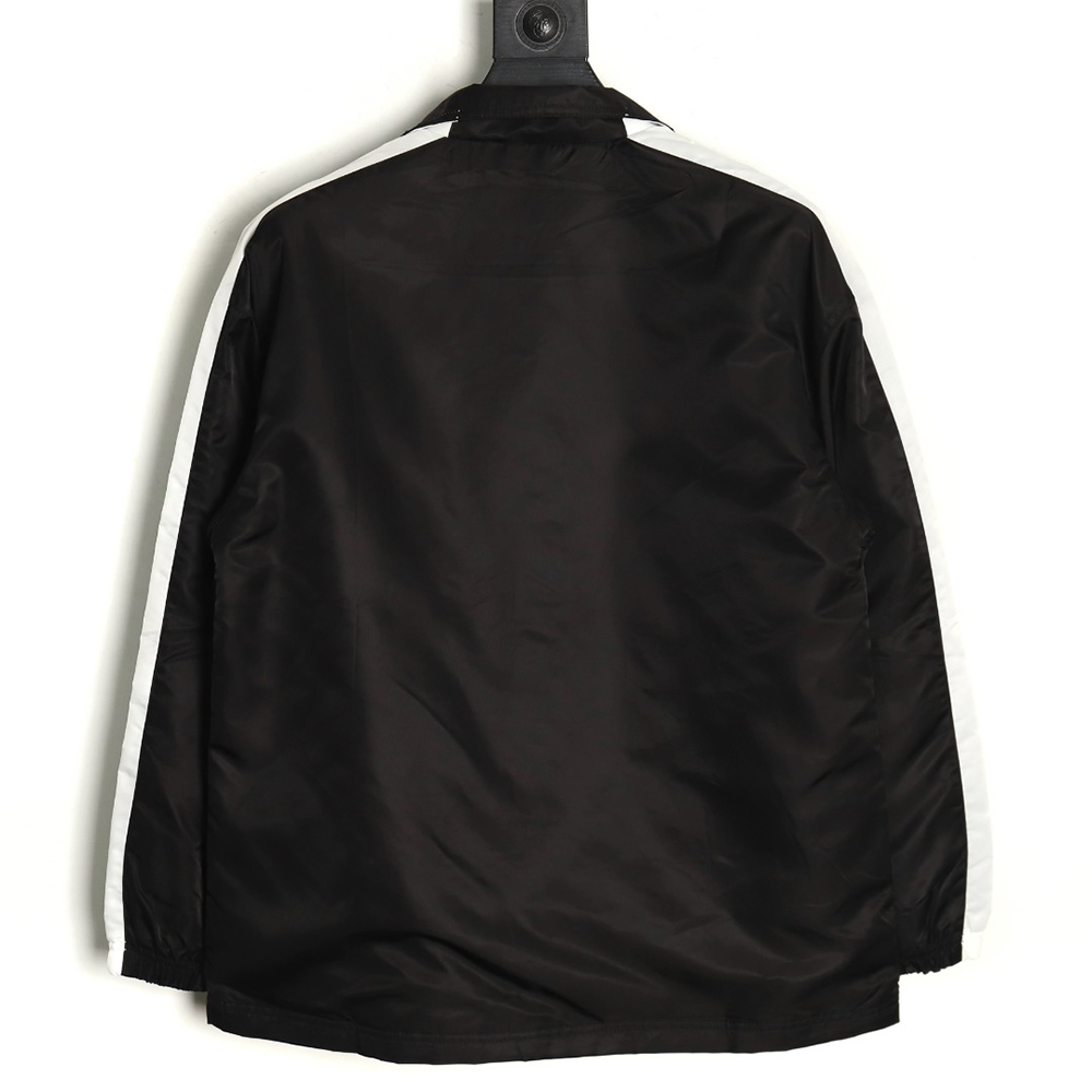Kenzo black label white embroidery thin cotton stand collar jacket