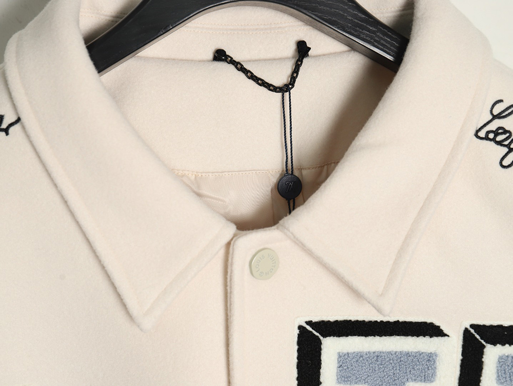 Louis vuitton baseball jacket with lettering logo
