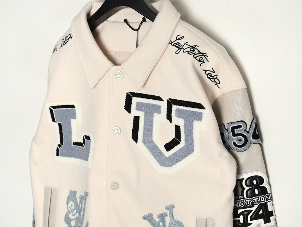 Louis vuitton baseball jacket with lettering logo