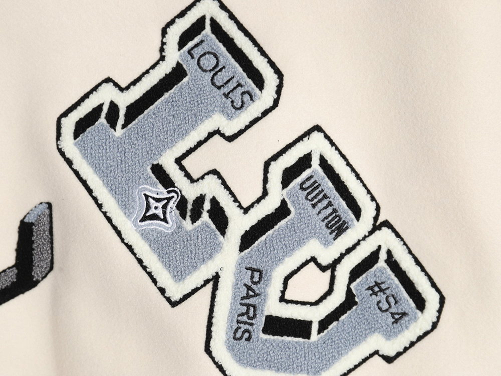 Louis vuitton baseball jacket with lettering logo