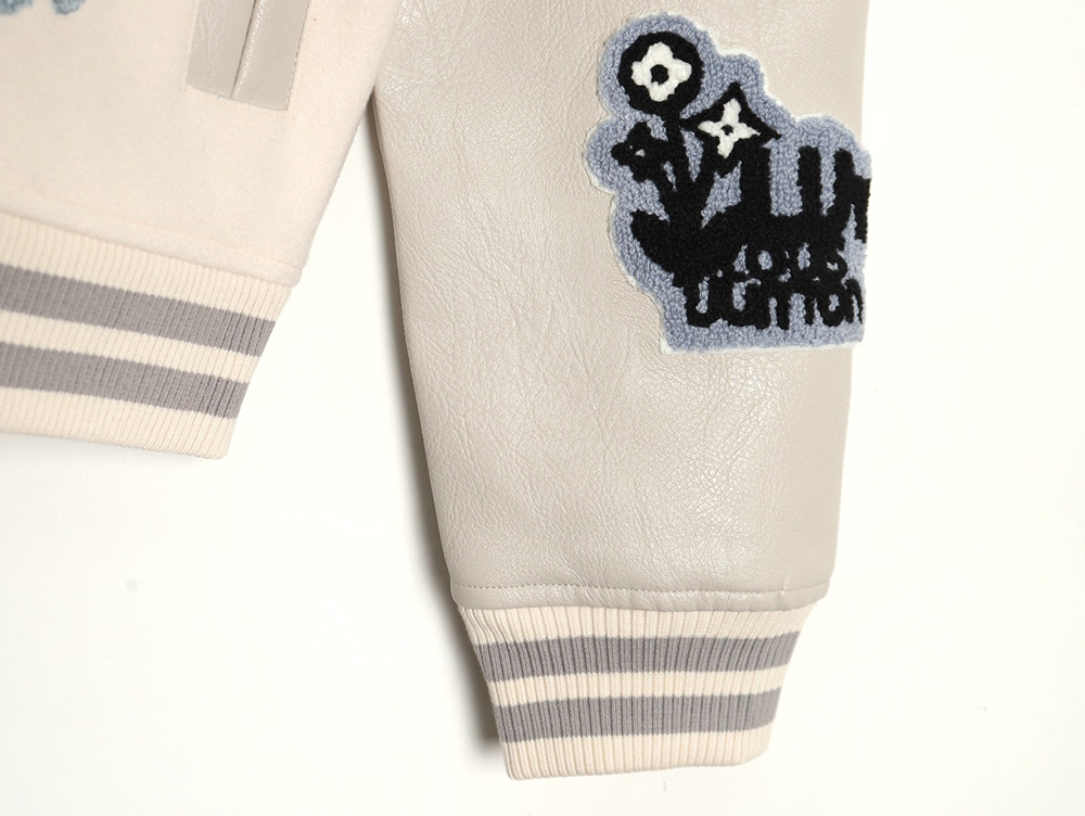 Louis vuitton baseball jacket with lettering logo