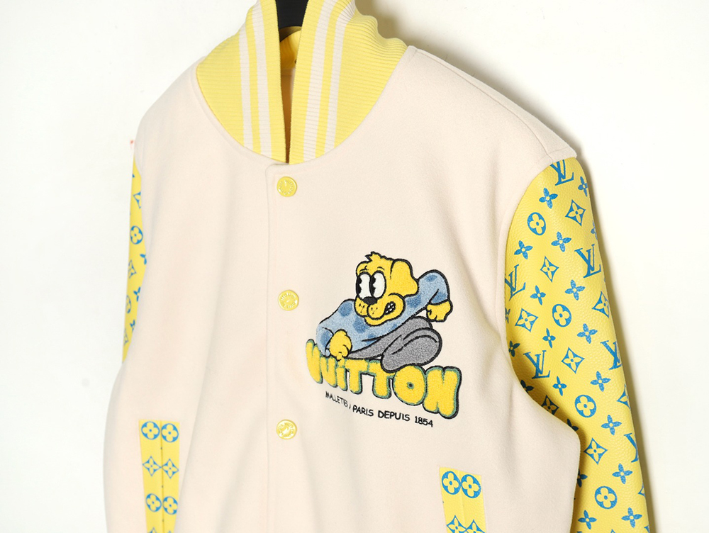 Louis vuitton baseball jacket with lettering logo TSK1