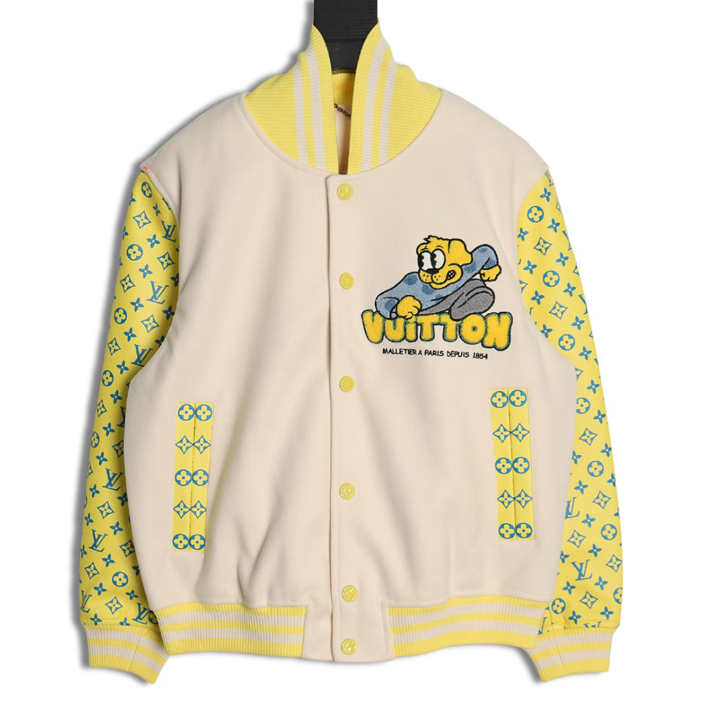 Louis vuitton baseball jacket with lettering logo TSK1