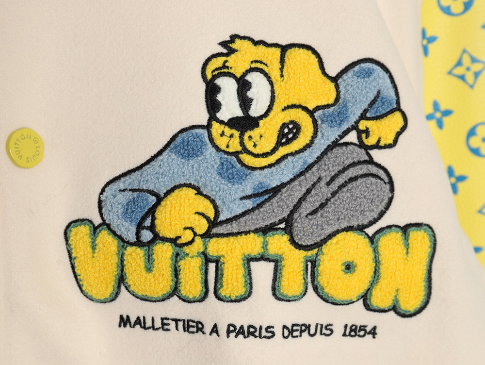 Louis vuitton baseball jacket with lettering logo TSK1