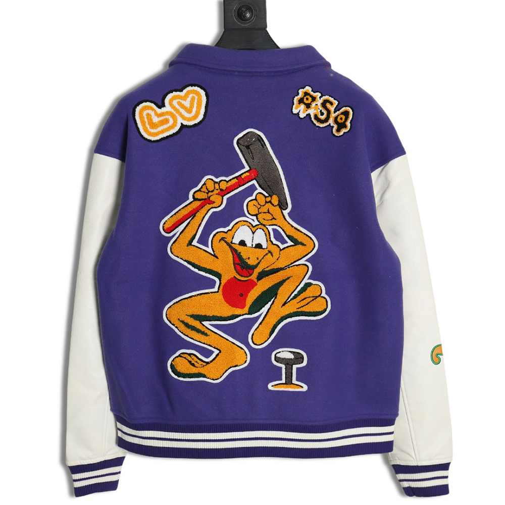 Louis vuitton baseball jacket with lettering logo TSK2