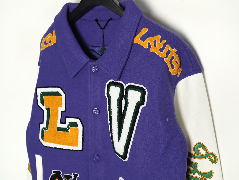 Louis vuitton baseball jacket with lettering logo TSK2