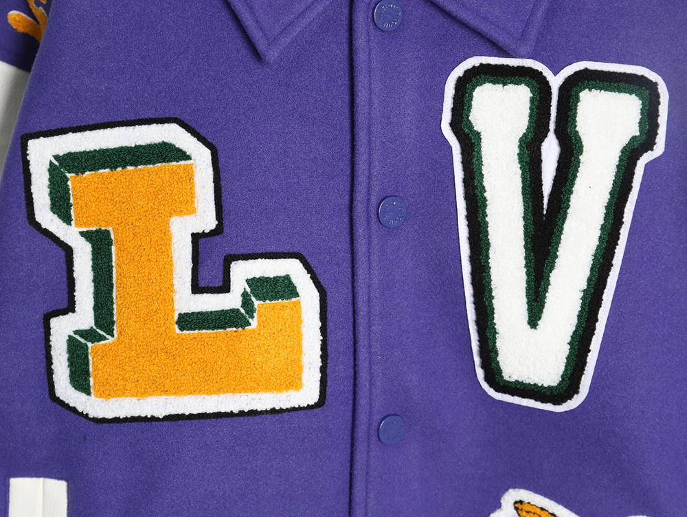 Louis vuitton baseball jacket with lettering logo TSK2
