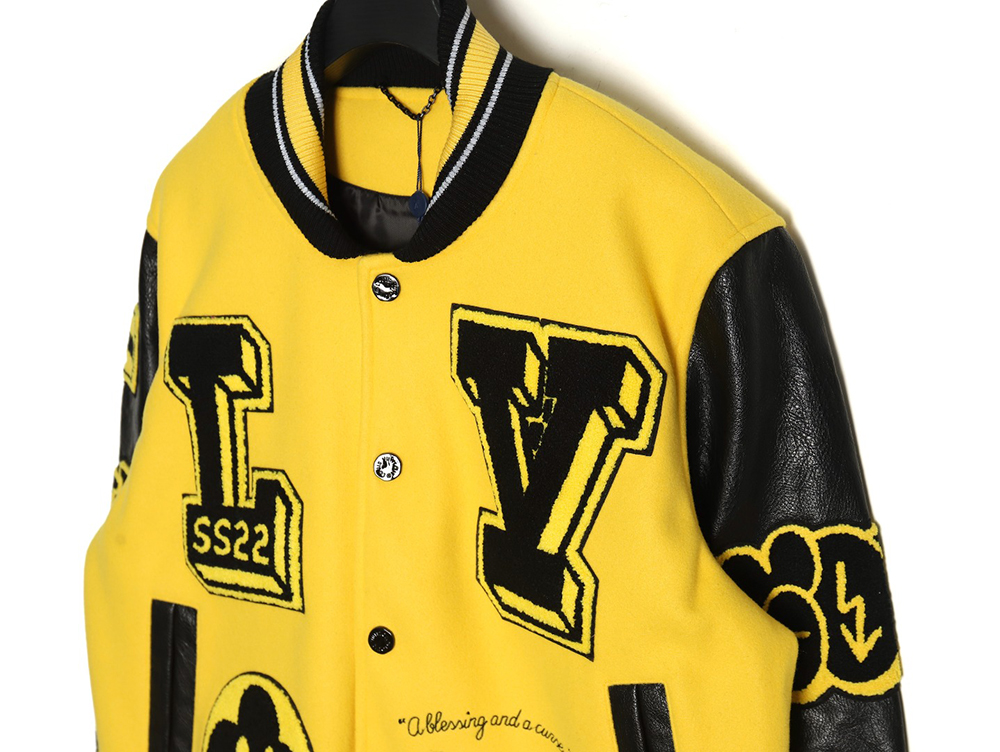 Louis vuitton baseball jacket with lettering logo TSK3