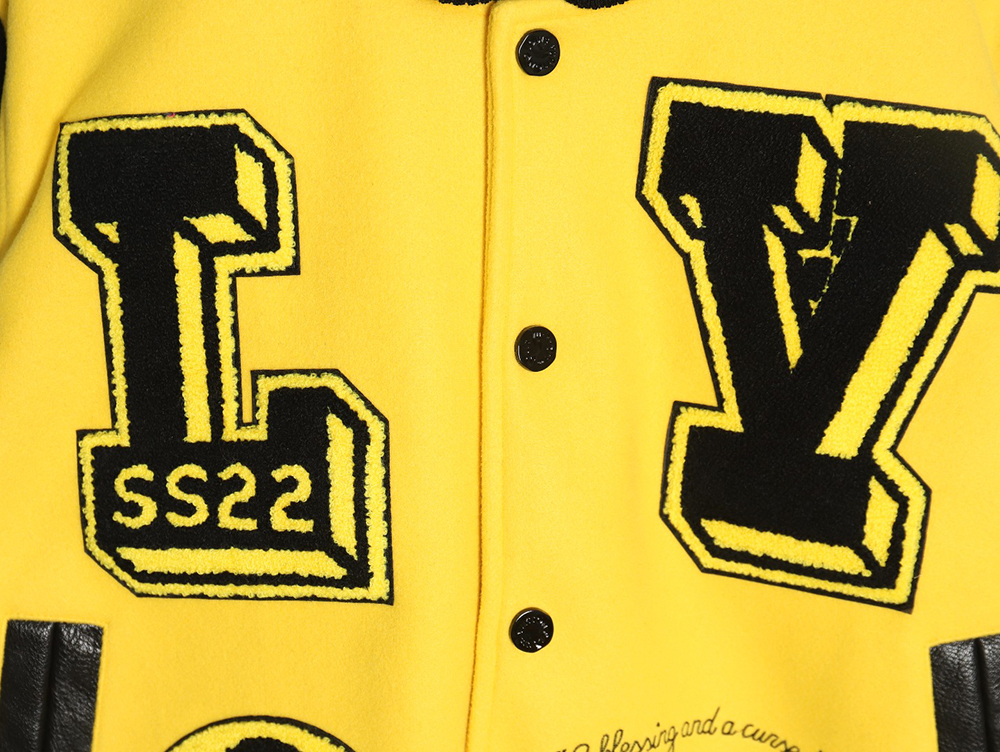 Louis vuitton baseball jacket with lettering logo TSK3