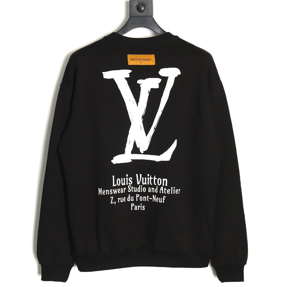 Louis vuitton limited edition slogan V letter sweatshirt TSK1