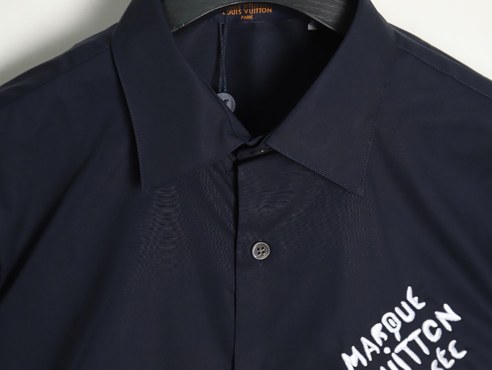 Louis Vuitton long-sleeved shirt with lettering embroidery TSK1